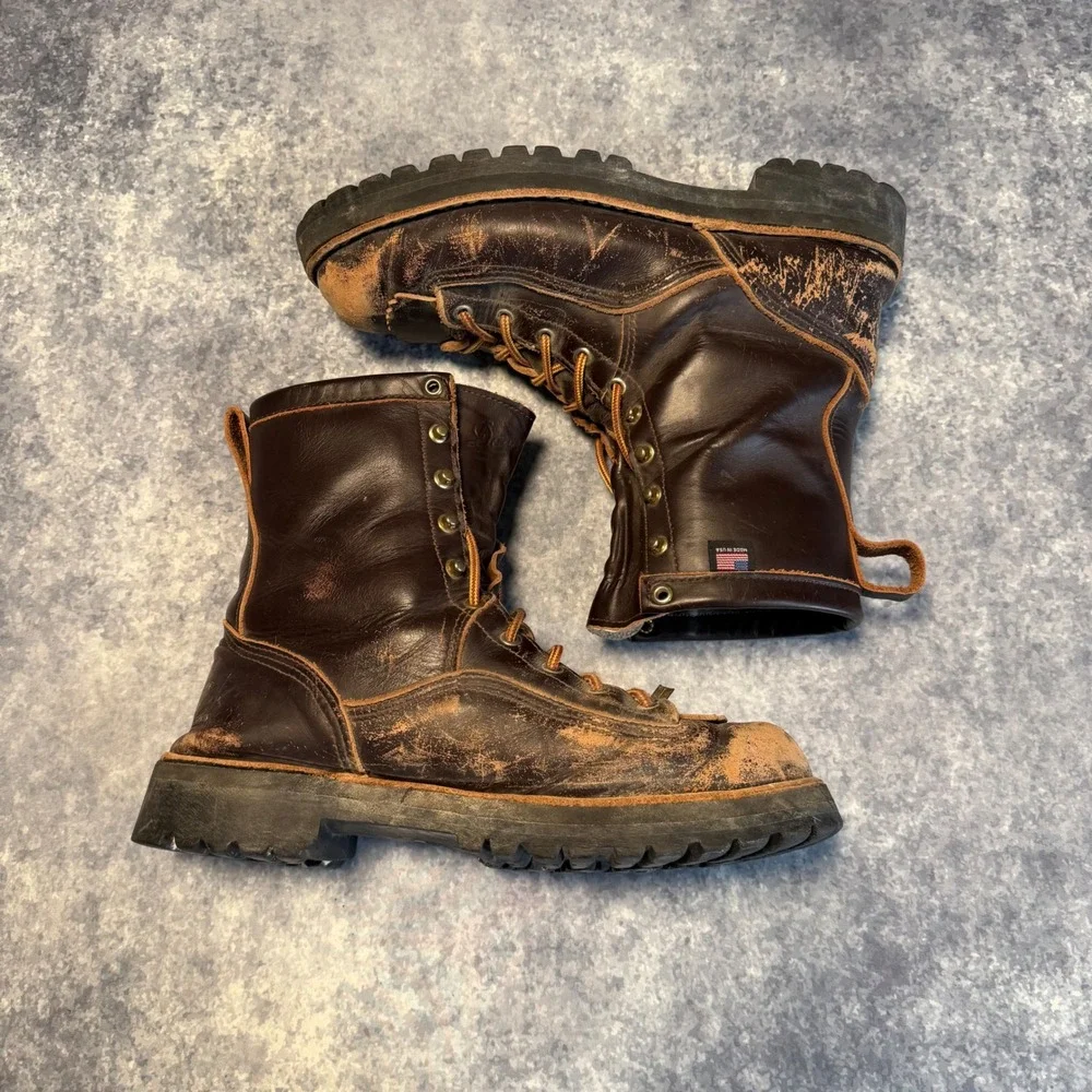 Danner Rain Forest 8 BRN 10600 Mens 11.5 D Gore-Tex Work Boots Brown Made in USA
